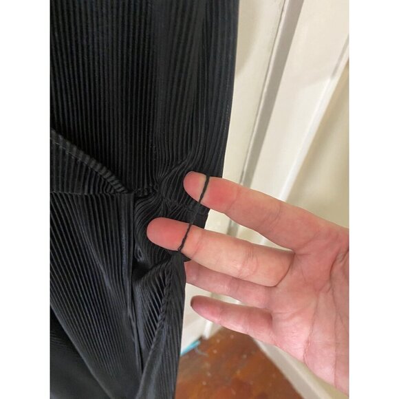 Halogen Women's Black Pleated Short Sleeve Midi Dress - Medium - Picture 4 of 13